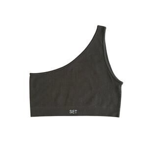 SET Active Sculptflex One Shoulder Bra Chocolate Size S